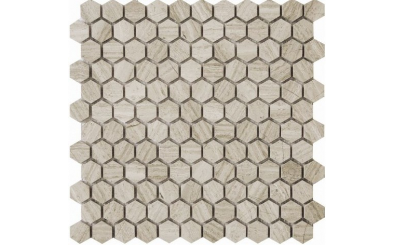 Мозаика из натурального камня Qs-Hex011-25H/10 (чип 25X25X10 мм) 30,5x30,5