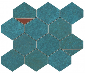 Мозаика Blaze Verdigris Mosaico Nest (9BNV) 25,8x29,4