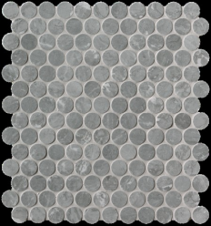 Мозаика Roma Diamond Grigio Sup. Round Mosaico Brillante Fny9 29,5X32,5