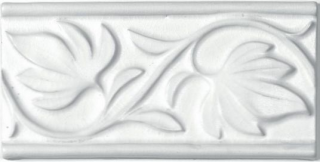 Бордюр Adex Relieve Hojas Snow (ADNT5032) 7,5x15