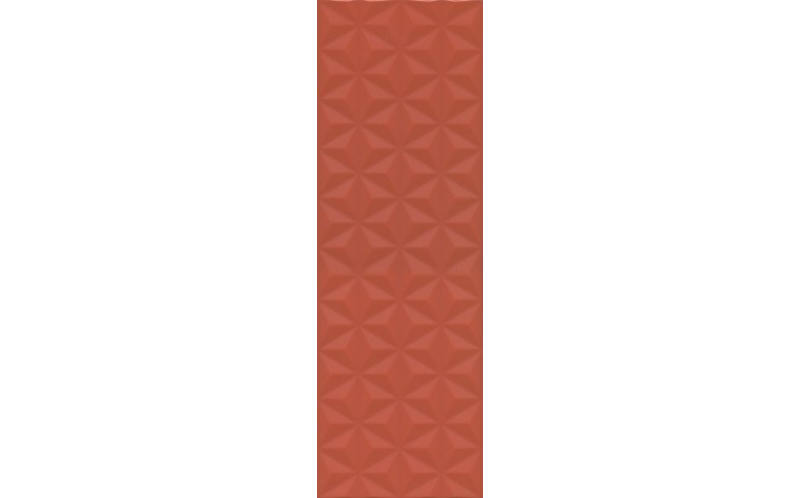 Настенная плитка Диагональ 12120R Красный Структура Обрезной 25x75