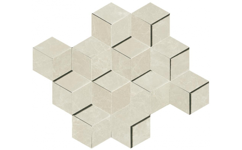 Мозаика Marvel Edge Imperial White Mosaico 3D (AEPI) 26,4x30,5