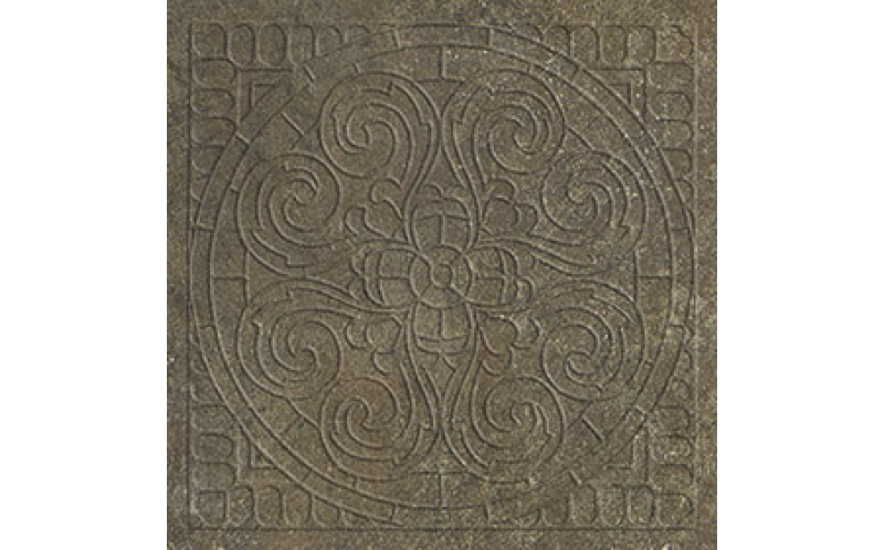 Apogeo Rosone Rilievo In Tinta Dark Brown 35*35