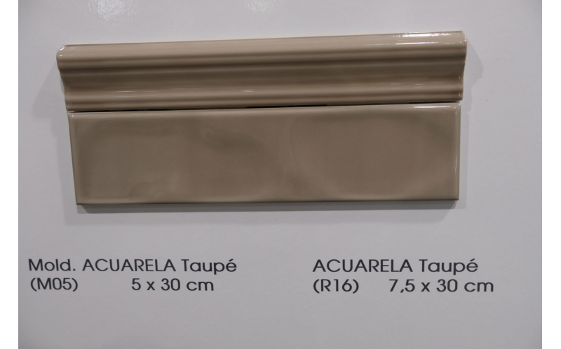 Бордюр Acuarela Mold Taupe 5x30