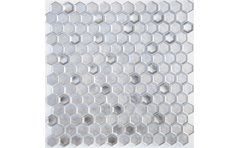 Мозаика Argento Grani Hexagon (Чип 23X13X6 Мм) 30X30