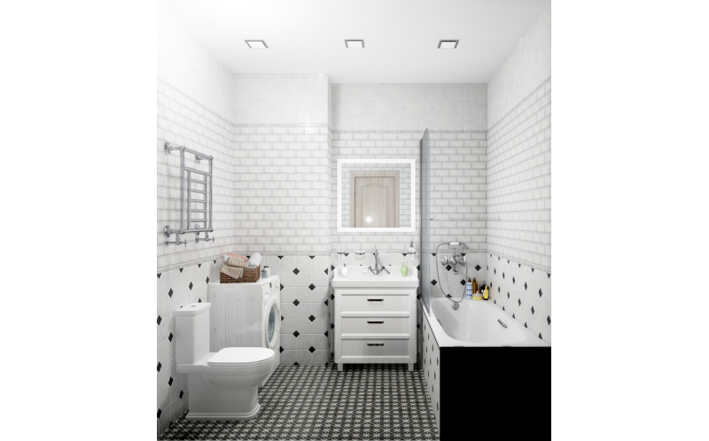 Настенная плитка Фрагонар 16073 Белый Грань 7,4x15