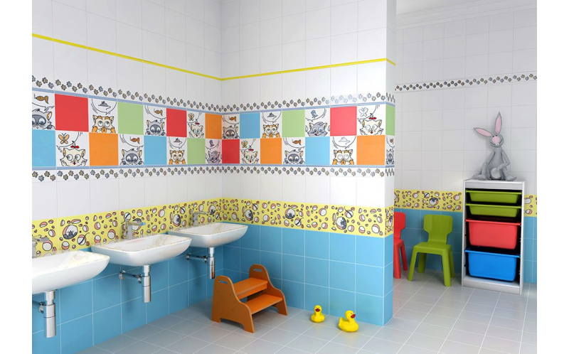 Настенная плитка Ателье 5009 Калейдоскоп Белый (1.04М 26Пл) 20x20