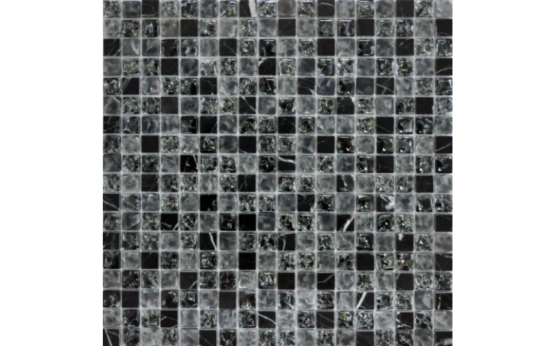 Стеклянная мозаика с камнем Qsg-028-15/8 (чип 15X15X8 мм) 30,5x30,5