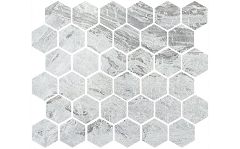 Мозаика MISTO HEXAGON GREY LAPPATO 24.5x28