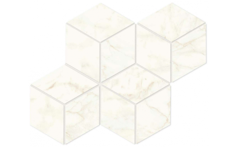 Мозаика Marvel Shine Calacatta Delicato Mosaic Esagono Lapp (A42K) 30x35