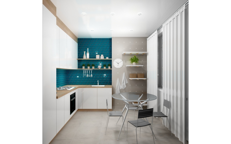 Настенная плитка Клемансо 16057 Бирюзовый Грань 7,4x15