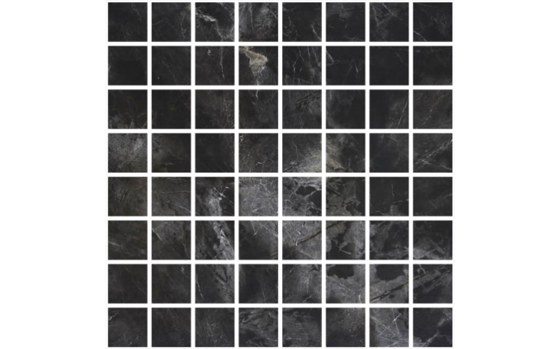 Мозаика BRUNO PERLA.NERO MARMO Чип 3,5x3,5 BLACK FULL LAPPATO 29x29