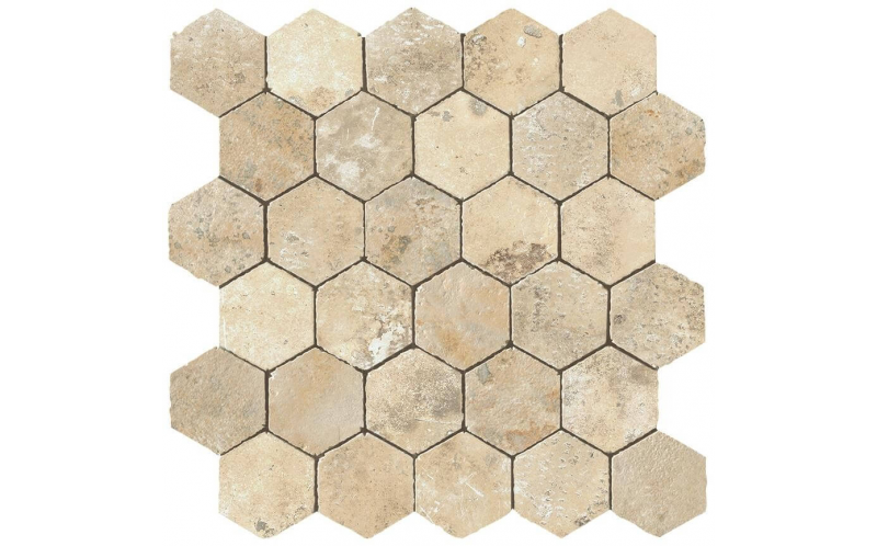 Мозаика Aix Blanc Honeycomb Tumbled (A0UA) 30x31