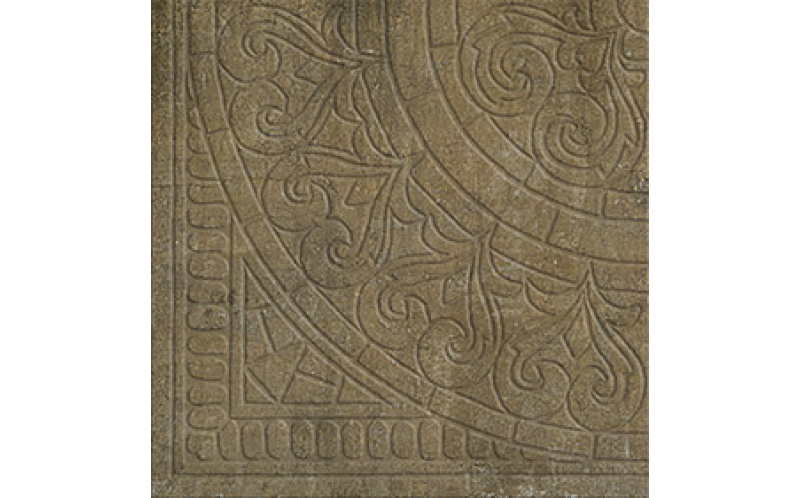 Apogeo Angolo Rosone Rilievo In Tinta Light Brown 35*35