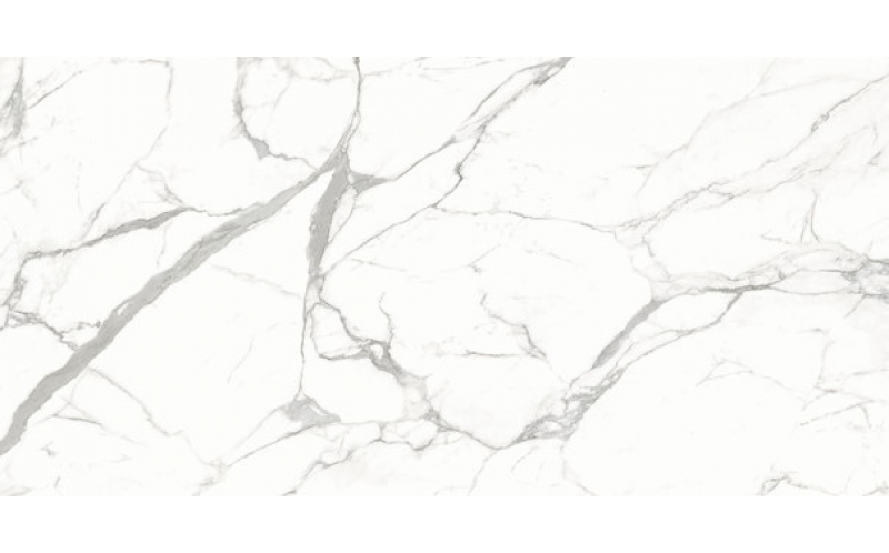 Керамогранит Ultra Marmi Bianco Statuario B Book Match Lucidato Shiny (UM6L300583B) 150x300