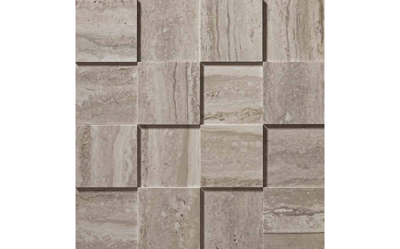 Мозаика Marvel Pro Travertino Silver Mosaico 3D (ADP9) 30x30
