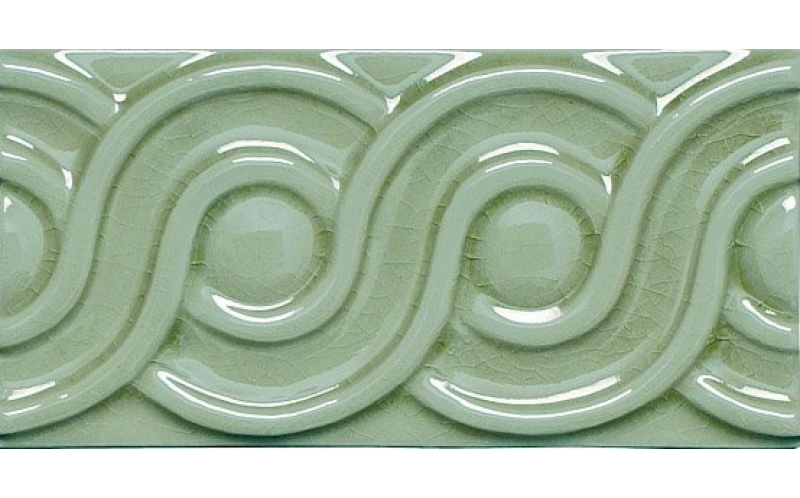 Бордюр Adex Relieve Clasico C/C Verde Oscuro (ADMO4081) 7,5x15