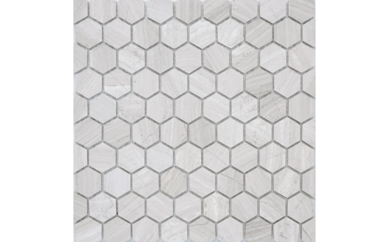 Мозаика Pietrine Hexagonal - Travertino Silver (Чип 18X30X6 Мм) 28,5X30,5