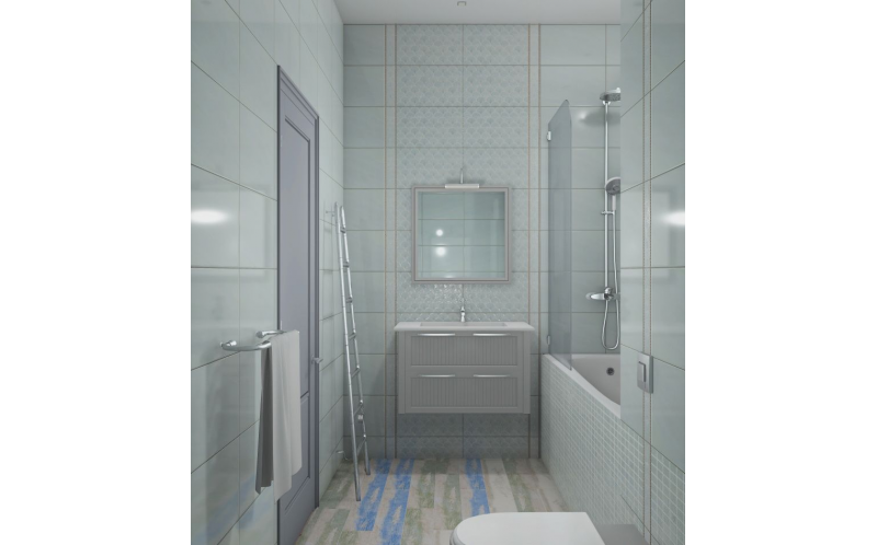 Настенная плитка Сияние 6373 Голубой 25x40