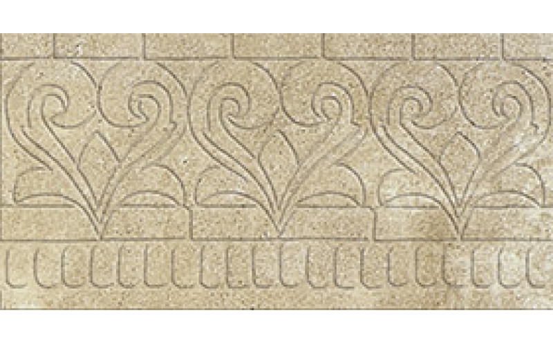 Apogeo Bordura Lobi Rilievo In Tinta Tortora 17.25*35