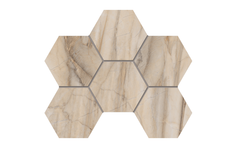 Мозаика BR01 Bernini Hexagon Pearl неполированная 25x28,5