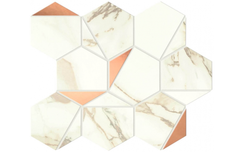 Мозаика Marvel Shine Calacatta Imperiale Gold Hex Shiny (A4WW) 25,1x29