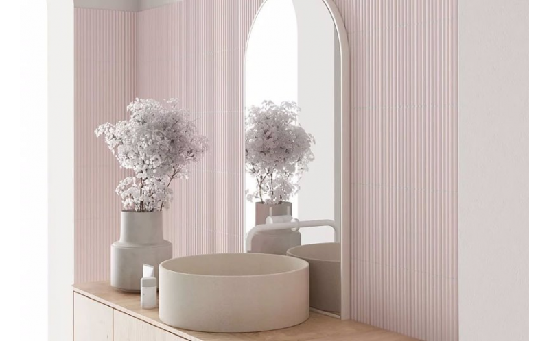 Плитка 28493 Costa Nova Onda Pink Stony Glossy 5x20