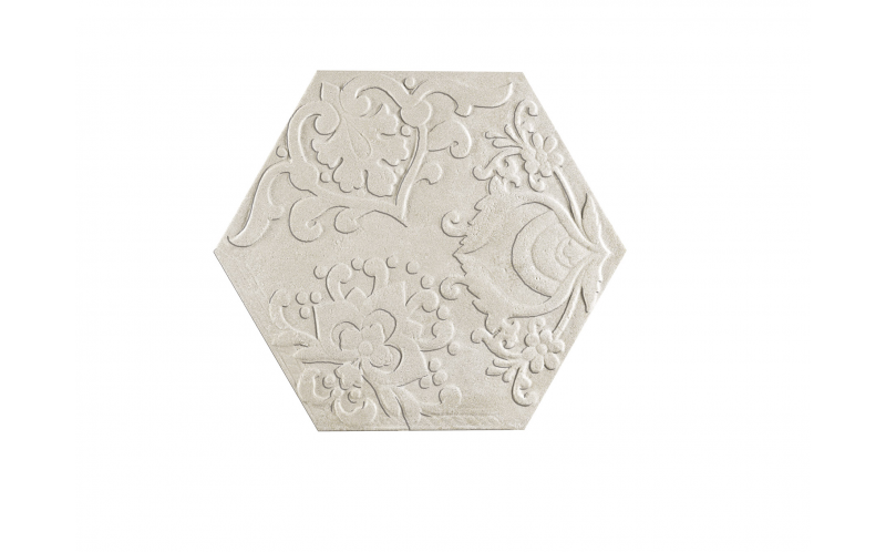 Apogeo Esagona Fiore White L19.5