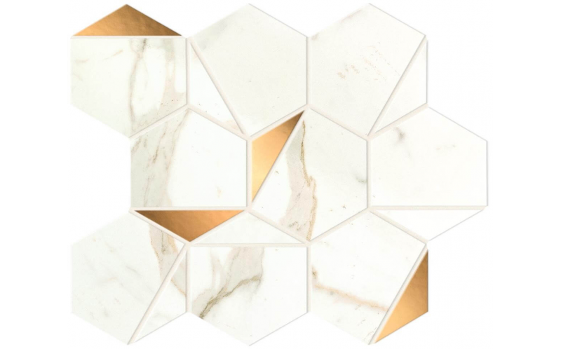 Мозаика Marvel Shine Calacatta Prestigio Gold Hex Shiny (A4WU) 25,1x29