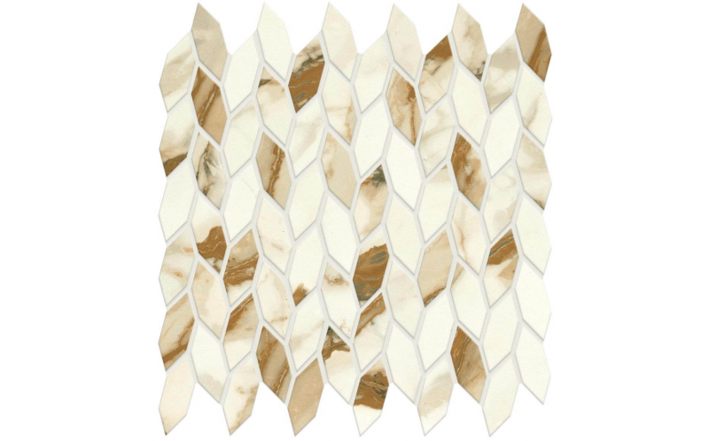 Мозаика Marvel Shine Calacatta Imperiale Mosaic Twist Silk (A4WR) 30,5x30,5