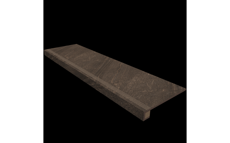 Ступень комплект Gabbro Brown GB04 33x120 неполированная+Подступенок 14.5x120