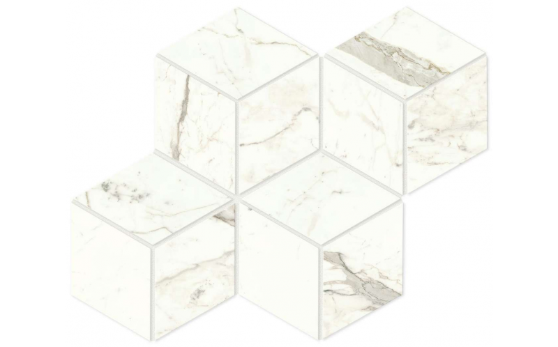 Мозаика Marvel Shine Calacatta Prestigio Mosaic Esagono Matt (A418) 30x35