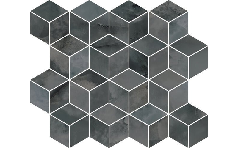 Декор Джардини T017\14024 Серый Темный Мозаичный 37,5x45