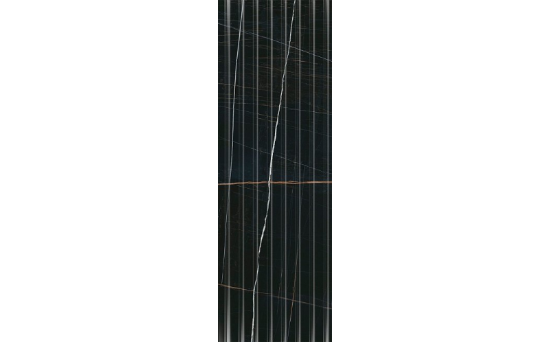 Настенная плитка Греппи 14035R Черный Структура Обрезной 40x120