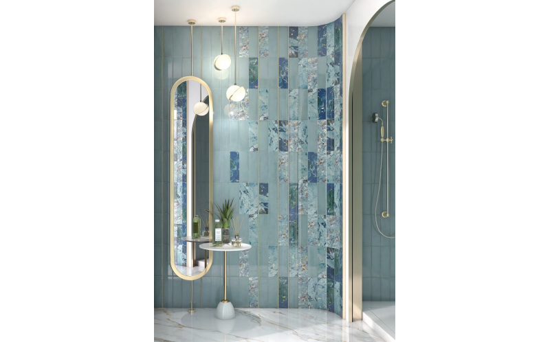 Настенная плитка Дарсена 9036 Голубой 8,5x28,5