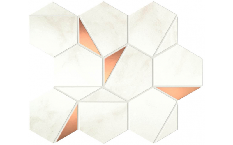 Мозаика Marvel Shine Calacatta Delicato Gold Hex Shiny (A4WT) 25,1x29