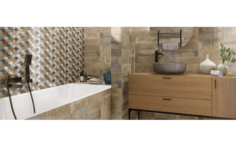 Настенная плитка Bellagio Escama Blu 10x30