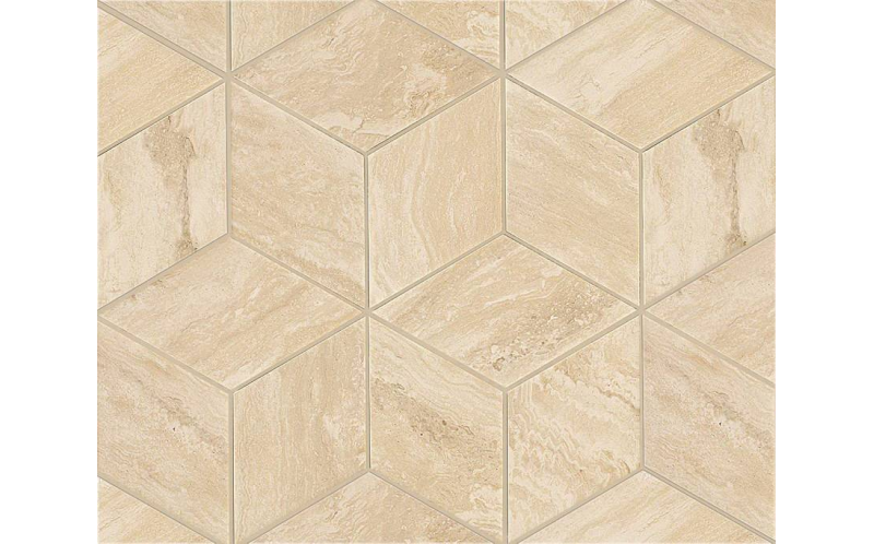Мозаика Marvel Pro Travertino Alabastrino Mosaico Esagono Lappato (ADVL) 30x35