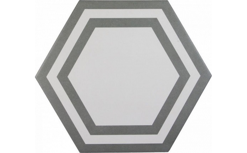 Настенная плитка Adex Pavimento Hexagono Deco Dark Gray (ADPV9018) 20x23