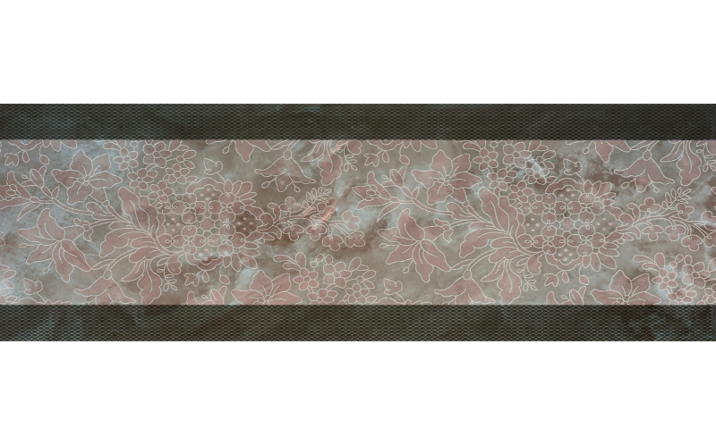 Декор Incanto Anthracite Decor Floral Rett 30x90