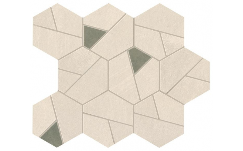 Мозаика Boost Pro Ivory Mosaico Hex Olive (A0QN) 25x28,5
