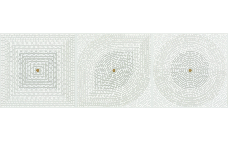 Плитка Flavia Geometric Decor Off White Glossy 30x90