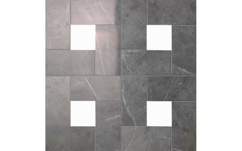 Декор Marvel Grey Cassettone Lappato (ASMA) 45x45