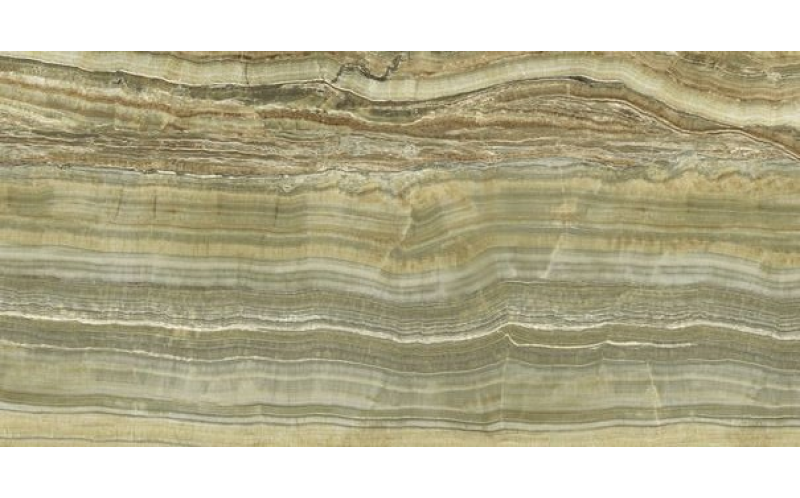 Керамогранит Ultra Onici Green Onyx Vein Cut Lucidato Shiny (UO6L157558) 75x150