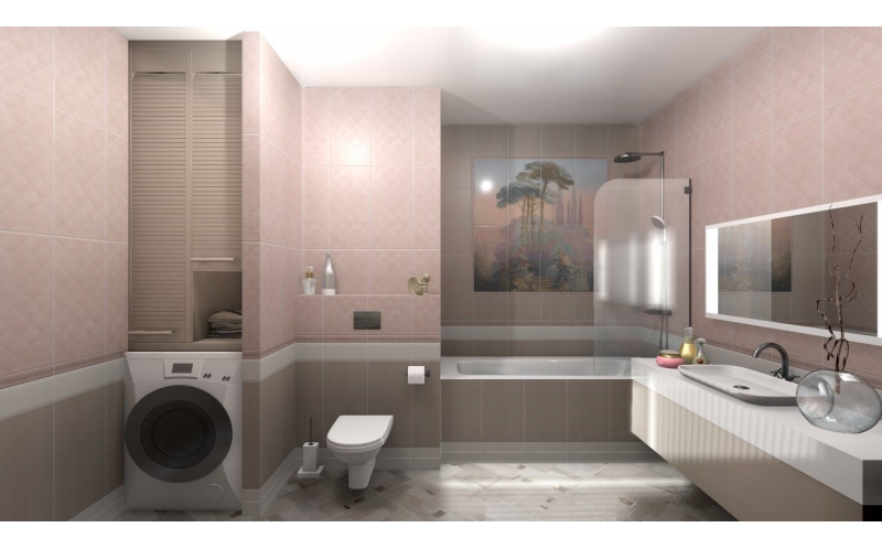 Настенная плитка Марсо 11138R Розовый Структура Обрезной 30x60