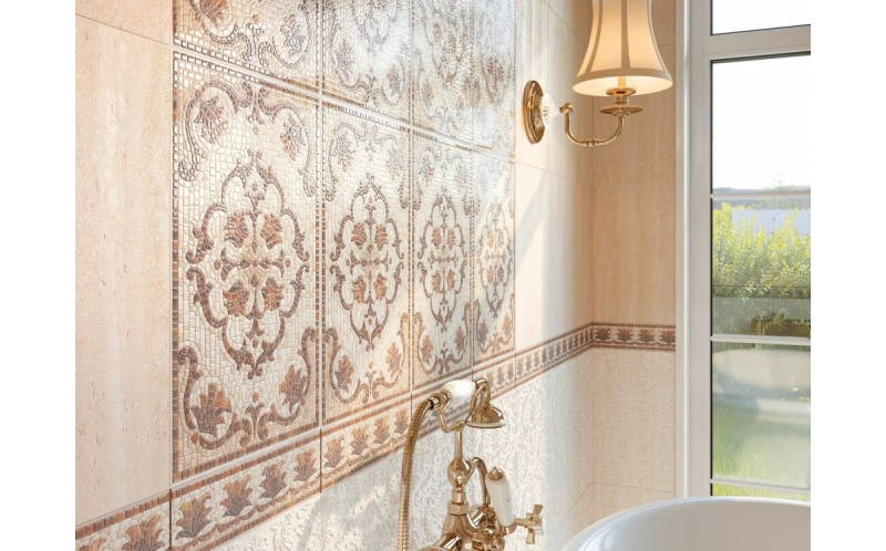 Ступень Пантеон SG157200R\GR\ANS Бежевый Левая Угловая 34x34