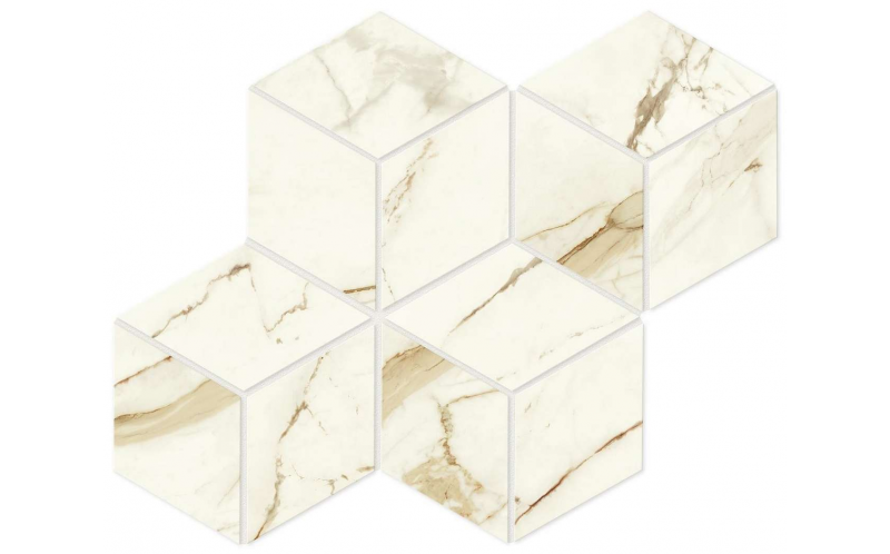 Мозаика Marvel Shine Calacatta Imperiale Mosaic Esagono Lapp (A42Y) 30x35