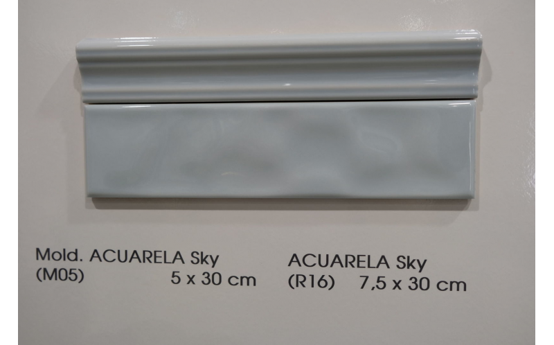 Бордюр Acuarela Mold Sky 5x30