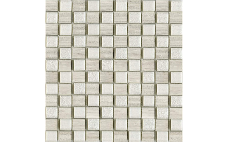 Мозаика Time Text Silver Wood (2,3X2,7) (L241709481) 28,5X29,5