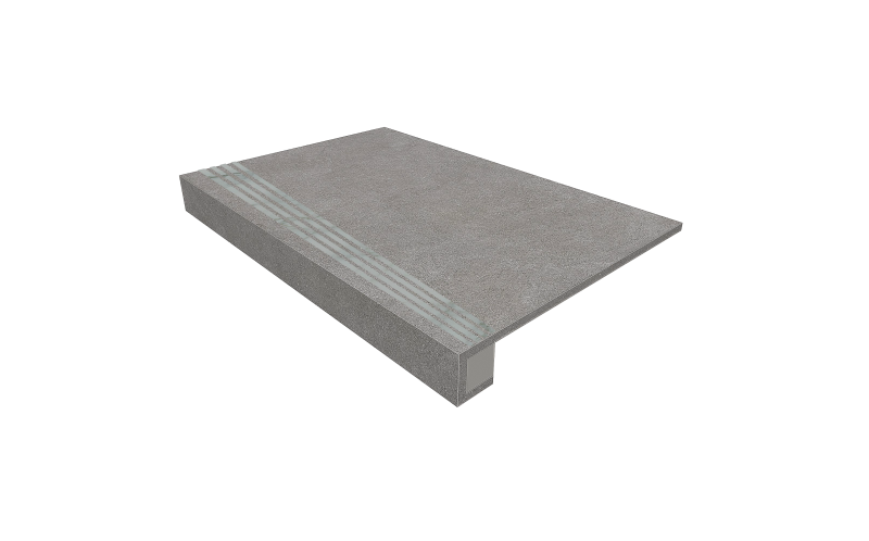 Ступень комплект Luna Grey LN02 33x120 неполированная+Подступенок 14.5x120